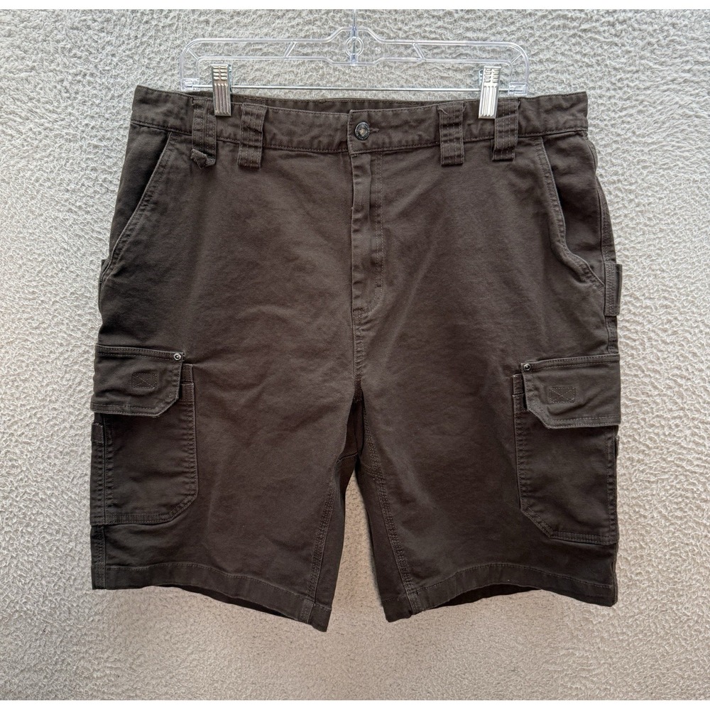 Rugged Wear Shorts Mens 38 Black Duck Canvas Flex Cargo‎ Workwear Grunge Skater